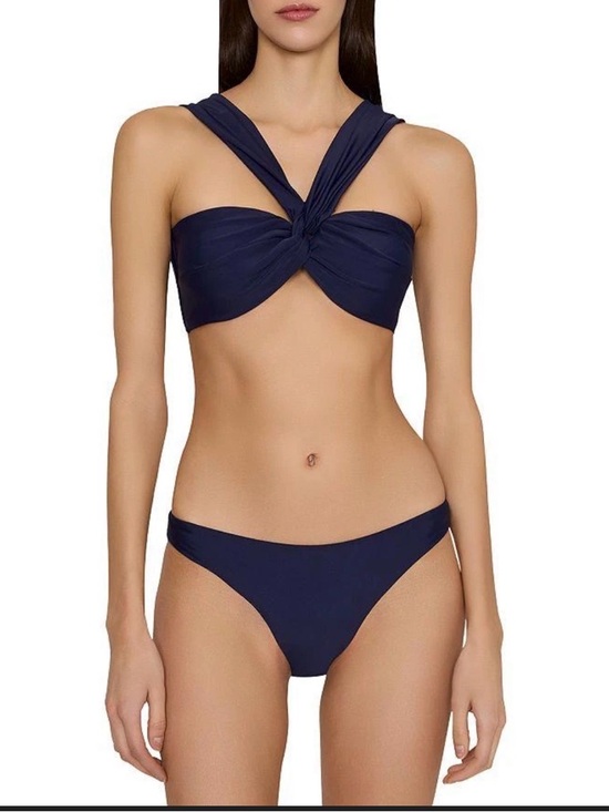 Milly Other - Milly- Olivia Black Twist Bandeau Bikini with Cross Straps